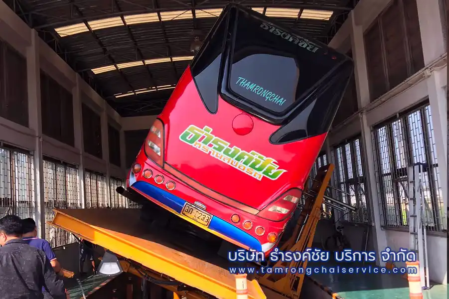 รถรับส่งพนักงานสมุทรปราการ ทดสอบการเอียงประจำปี